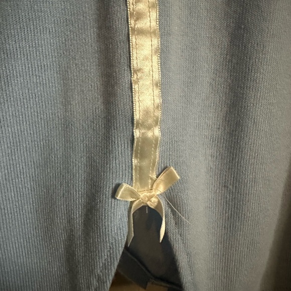 SUSAN LAWRENCE 4 Buttons cardigan with bow accents Light Blue in Xl - Picture 11 of 11